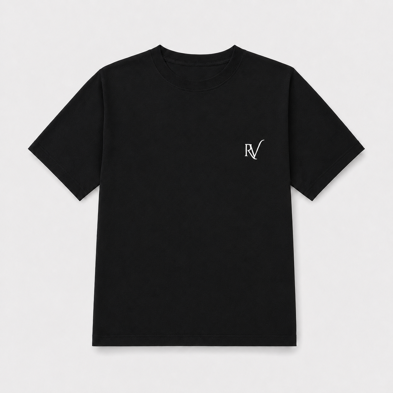 RV Monogram Tee — Black
